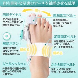 TENICORE Bunion Supporter, Dial Type, Toe Separator, Toe Supporter, Toe Supporter, Toe Supporter, Heel Fixing Belt, One Size Fits Most, Left and Right Use, Indoor Use, Instruction Manual Included 1 Piece