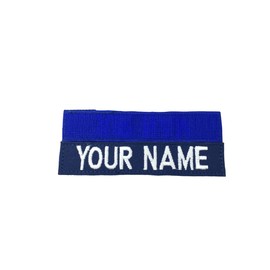 Custom Uniform Embroidered Military Name Tape, Army Airforce Police, Sew-on or with Fastener (Royal Blue, with Fastener)