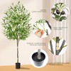 Lenamos Olive Trees Artificial, Tall Faux Olive Tree, Fake Potted