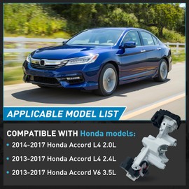 Femibon 39730-T2A-A0 Ignition Switch Lock Cylinder Housing Assembly with 2 Keys Compatible with 2013 2014 2015 2016 2017 Honda Accord 2.0L 2.4L 3.5L Ignition Switch Kits