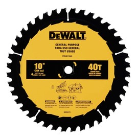 DEWALT Table Saw Blade, 10", 40 Tooth, with Fine Finish, Ultra Sharp Carbide (DWA11040)
