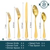KINGSTONE 20 Piece Teardrop Silverware Set for 4, 18/10 Stainless