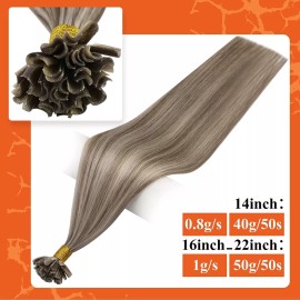 Full Shine Extensiones Cabello Real 40gr 14in Rubio