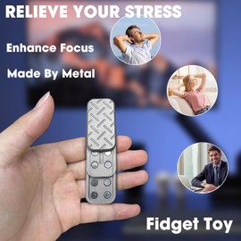 JUDIXY Fidget Slider 3 Layer EDC Metal Magnetic Fidget Toys Adults, Desk Toys Gift for Stress Relief (Grey)