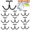 Pack of 10 Cup Holder Hooks Under Cupboard, 85 mm