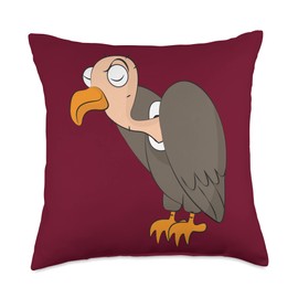 Kaisi Drawing, Snooze, Snooze, Dream Sleep, Dream Pajamas, Snooze Light, Late Risers, Vultures, Sleep Throw Pillow, 18x18, Multicolor