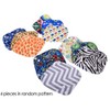 ZCOINS 4 Pieces Reusable Panty Liners Cloth Sanitary Pads Light