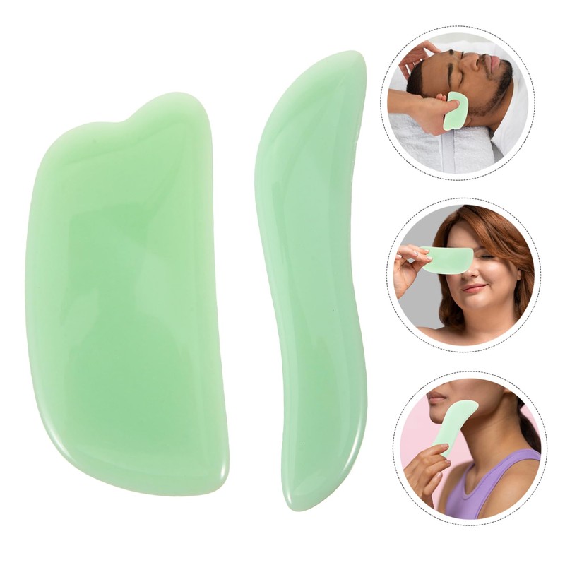 Outanaya Facial Massager Set Includes Jade Roller Guasha Tool for
