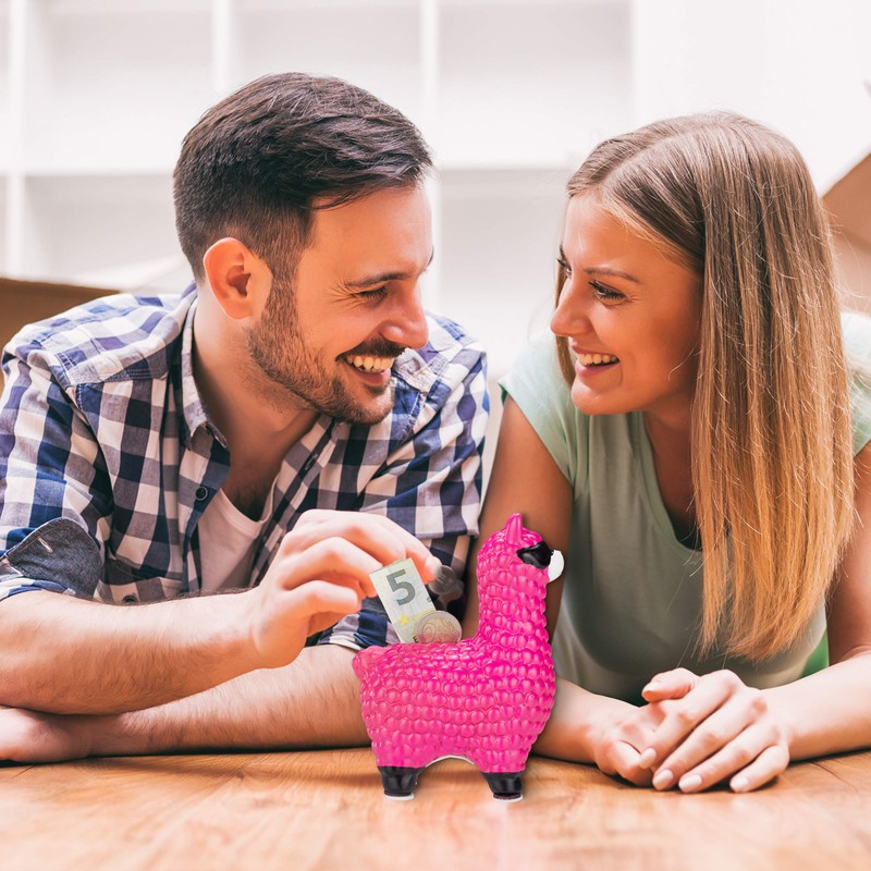 Relaxdays Lama Money Box with Sunglasses, Gift Idea & Decoration,