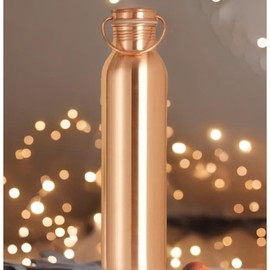 2activelife Pure Copper Water Bottle With Carrying Handle 600 ml - 20.28 Fluid Ounce | Food Grade Silicone Seal For Sports, Travel and School BPA - Free Sports Water Bottle