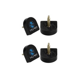 uxcell Women's Plastic Shoes High Heel Tips 4 Pcs 20mm x 19mm 20 x 19 x 20mm Black