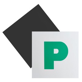 Fully Magnetic Car P Plates for New Pass Drivers Green P Plate with Strong Full Magnet Backing for Greater Adherence, Easy to Attach and Remove Pack of 2 or 4 (4)
