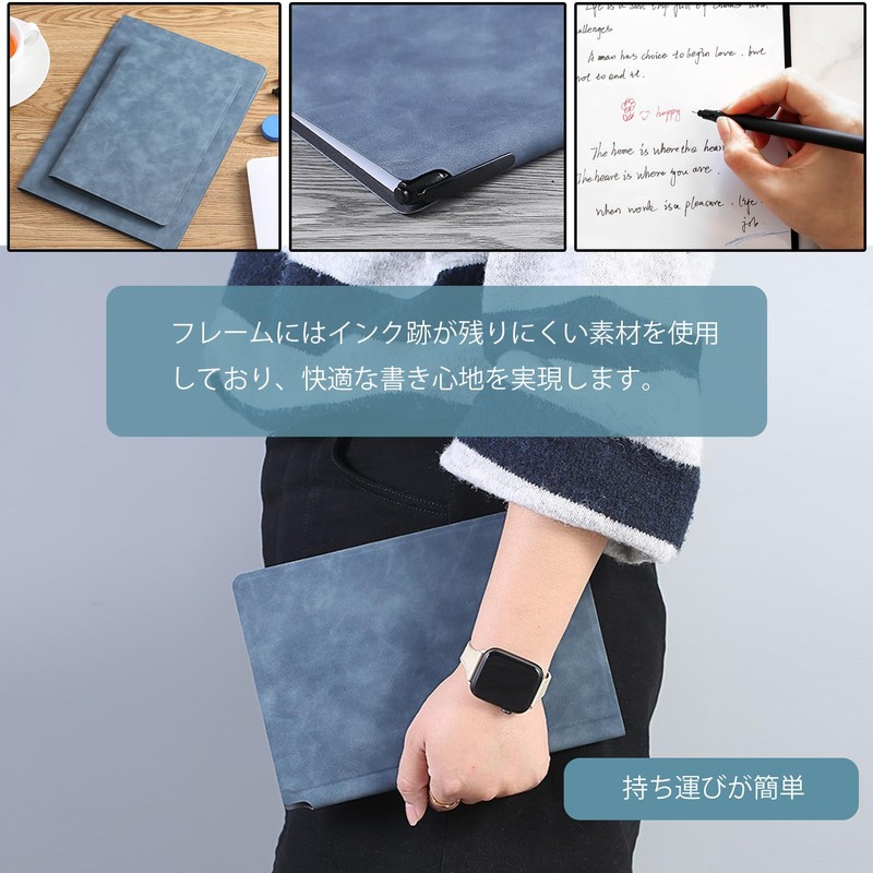 ZiSyouMa Dry Erase Board Notebook, Portable, Meeting Board, Easy to