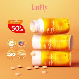 【Super Big!】LOTFLY Super B Energy Complex – 9-in-1 Advanced Nutrition with Taurine for Strength & Vitality