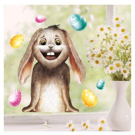 Wall Tattoo Loft Window Sticker Spring Easter Reusable Window Sticker for Children's Room