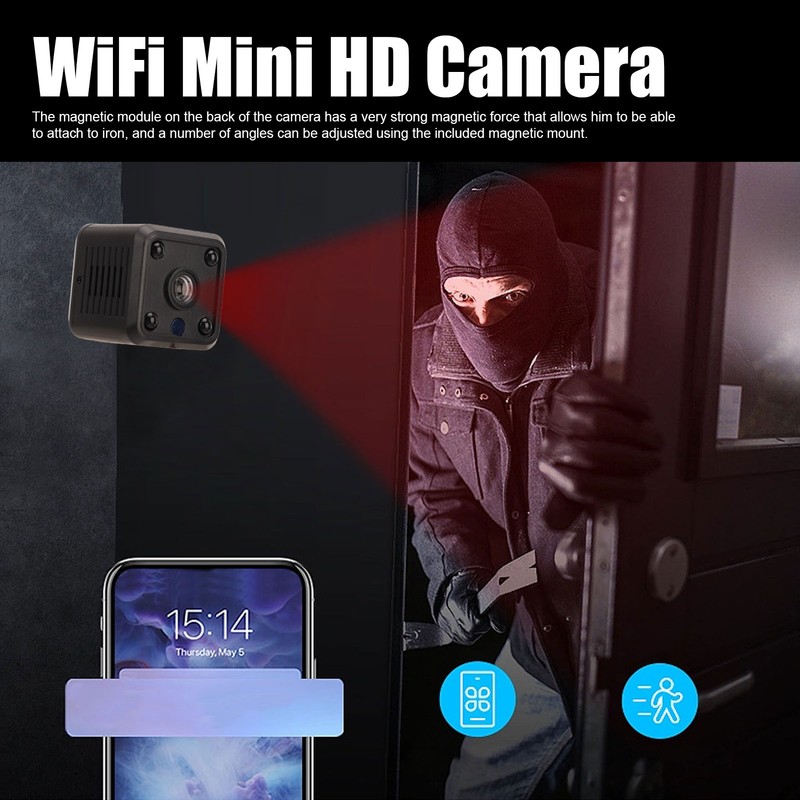 1080P WiFi Mini HD Camera Remote Security Small Camera Magnetic