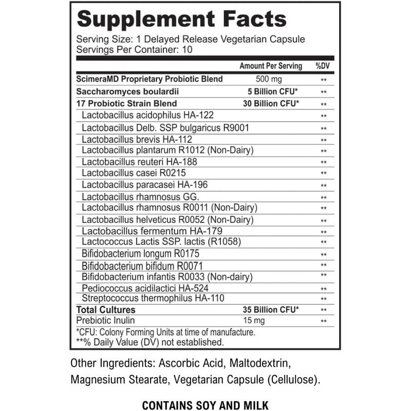 ScimeraMD® Asprega ProPac Probiotics and Prebiotics Supplement for Digestive Health