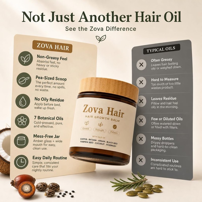 1PCSZova Hair Growth Balm,Deep Scalp Nourishing Hair Treatment