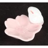 Hasami Ware 73359 Sakura Rabbit Flower Chopsticks Holder, Peach