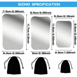 3Pcs Dental Mouth Mirror Intraoral Photography Mirror Double-Sided Dental Glass Intraoral Photography Reflector Dental Mirror for Dentist