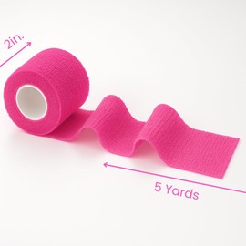 2" Cohesive Flexible Bandage Wrap – 8 Pack | Self-Adherent Vet Tape for Animal Use | Breathable, Easy Tear, No Clips Required | Ideal for Horses, Dogs, Cats, Livestock (Florescent Pink)