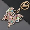 ARFUKA Keychain Rhinestone Butterfly Pendant Keyring 3d Animal Iced Out