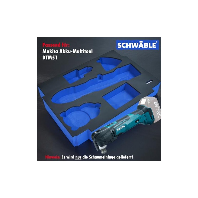 SCHWÄBLE® Foam Insert for Makita Multitool DTM51