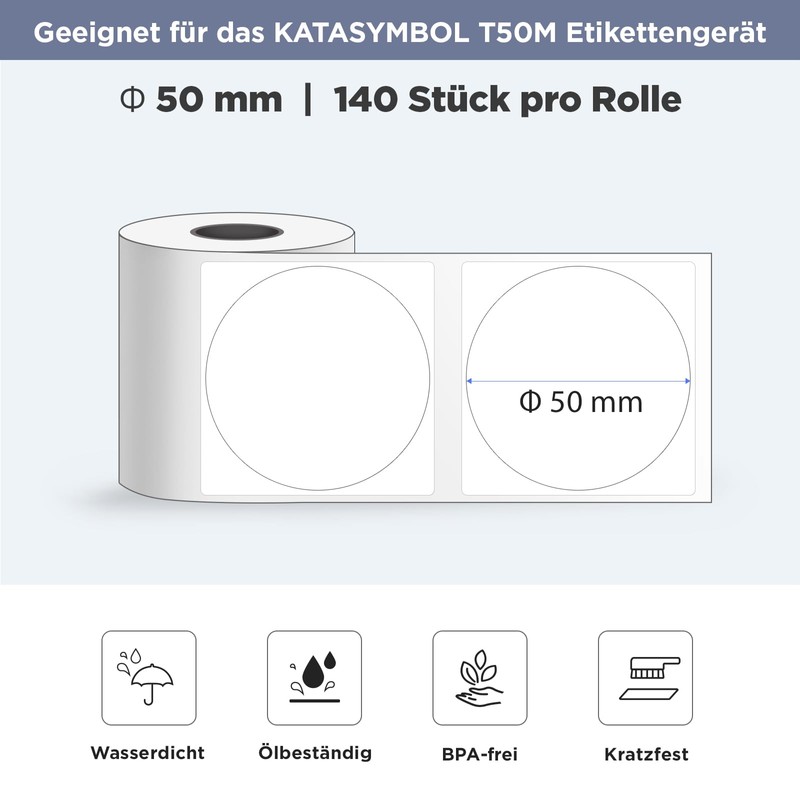 SUPVAN Katasymbol T50M Pro Label Tape Paper, Waterproof Labels for