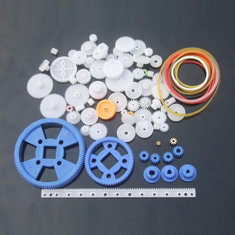Plastic Gears Set, 80Pcs Single Double Reduction Gear Worm Gear