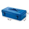 Acshio Portable Steel Tool Box, 16 Inch Metal Tool Organizer