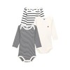 Petit Bateau Unisex Baby Striped Bodysuit with Long Sleeves (Pack