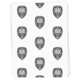 A1 'Roaring Tribal Lion Portrait' Gift Wrap/Wrapping Paper Sheet (GI00108611)