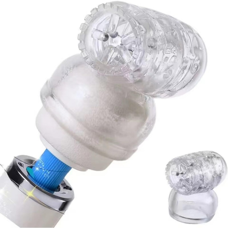 GURECOD Massager Attachment & Massage Accessory Clear Silicone Head Cover