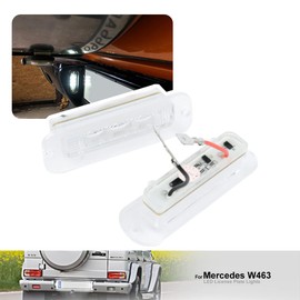 NSLUMO Canbus Full LED Number Plate Light Assembly Replacement for M-Be.nz W463 G55 G500 G550 G-Class Pack of 2
