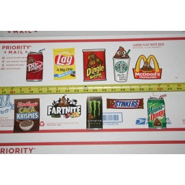 Emoji Junk Food Doody Stickers Set Of 10  - Series 1 -Poop Emoji -Novelty food parody