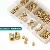 Wkmamo Pack of 400 Threaded Inserts, Female Thread Knurled Brass