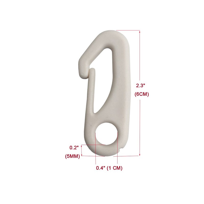 4 PCS Flag Pole Clip Snap Hooks Nylon Flagpole Attachment