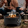 15 Inch Black Portable Propane Fire Pit, Tabletop Camping Fire