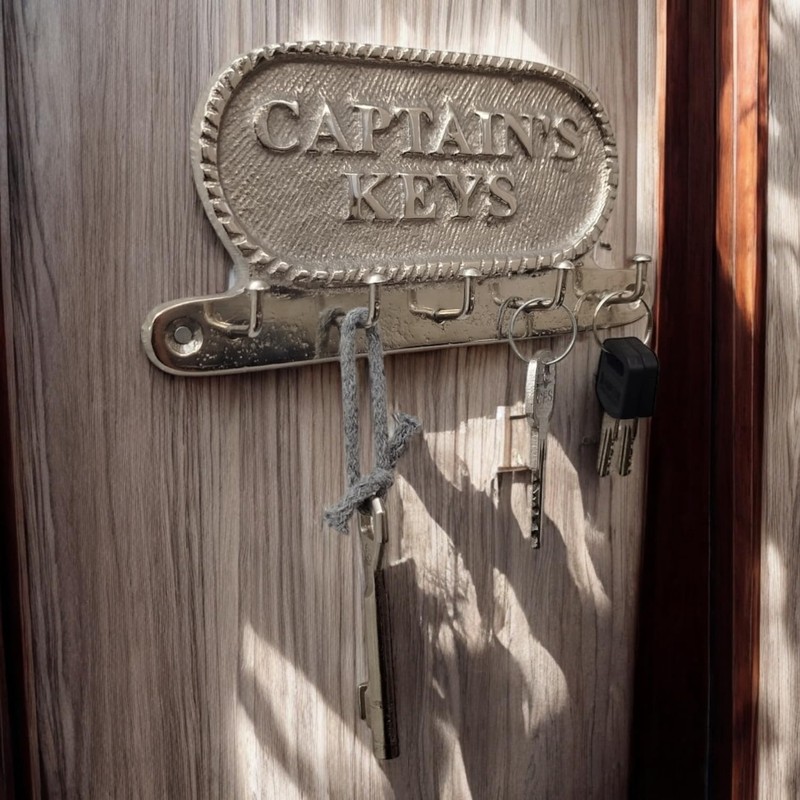 FTWDesign Captains Keys Key Holder with 5 Hooks - Maritime