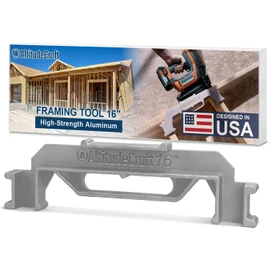 AltitudeCraft Framing Tools - 16″ Framing Stud Layout Tool, Stud Framing Jig for 16 Inch On-Center Precision Wall Stud Framing Measurement (1-Piece)
