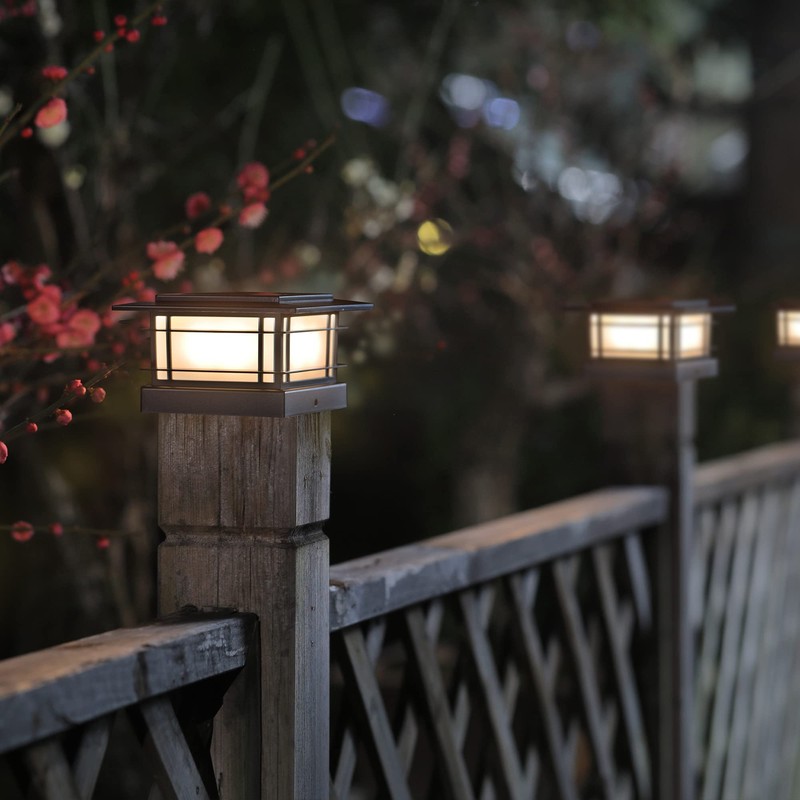 Dynaming 6 Pack Solar Post Cap Lights Outdoor, Fence Post