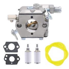 NIMTEK 640347 Carburetor for Tecumseh TC200 TC300 640347A TM049XA 2-Cycle Vertical Engine Strikemaster Jiffy Ice Auger with Fuel Line Fuel Filter