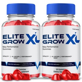 Gold Nutra (2 Pack) Elite Grow XL Gummies, Elite Grow XL Supplement, High Potency Max Performance, All Natural Formula