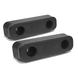 Belgrade Parts & Service, Inc. X2 Reinforced Rubber Rectangular 2 Hole 7-78inch x 2-38inch x 2inch Molded Dock Bumper Semi Commercial Truck Trailer Chassis Flatbed, Black X2