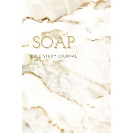 SOAP Bible Study Journal, Sermon Notes Journal, Scripture Note Book, White Marble: 206 Pages, Christian Men Journal, 9 x 6 inches
