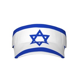 Flag of Israel Adjustable Visor Hat Sun Cap for Women Men Teens for Sport Beach Tennis Golf Running Hiking