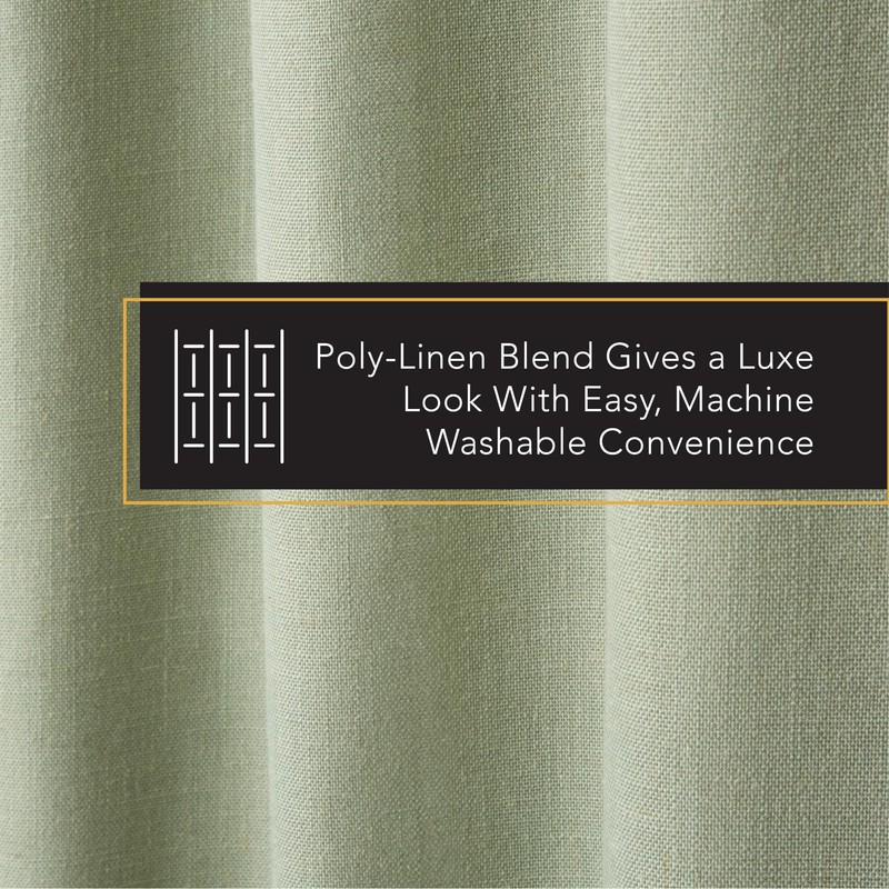 TOWN & COUNTRY LUXE Davos Solid Linen Texture Indoor Curtains,