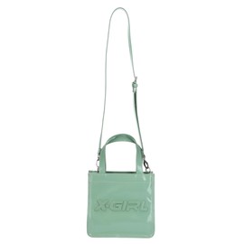 X-Girl Tote Bag, FAUX Leather, 2-Way Mini Tote Bag, LtGREEN