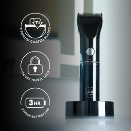 The Beard Club Beard Trimmer for Men - Electric Cordless Rechargeable Beard & Hair Trimmer - High Power 7000 RPM - 8 Color Guides 45 Unique Trim Lengths - Travel Lock