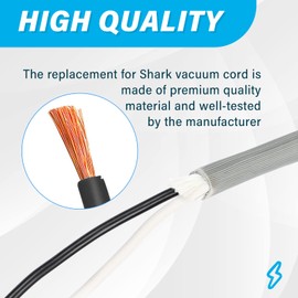 36ft Vacuum Cleaner Replacement Cord for Shark Navigator Lift-Away Pro & Shark Rotator Lift-Away, Fit NV501 NV502 NV341 NV402 NV355 NV356 NV356K NV357 NV355CS NV356KCS NV450 Upright Vacuum